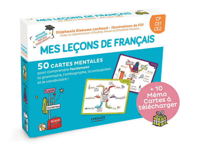 Carte mentale de français - Coffret de 50 cartes - cycle 2 - CP, CE1, CE2