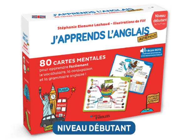 Coffret de 80 cartes mentales pour apprendre l'anglais (débutant)