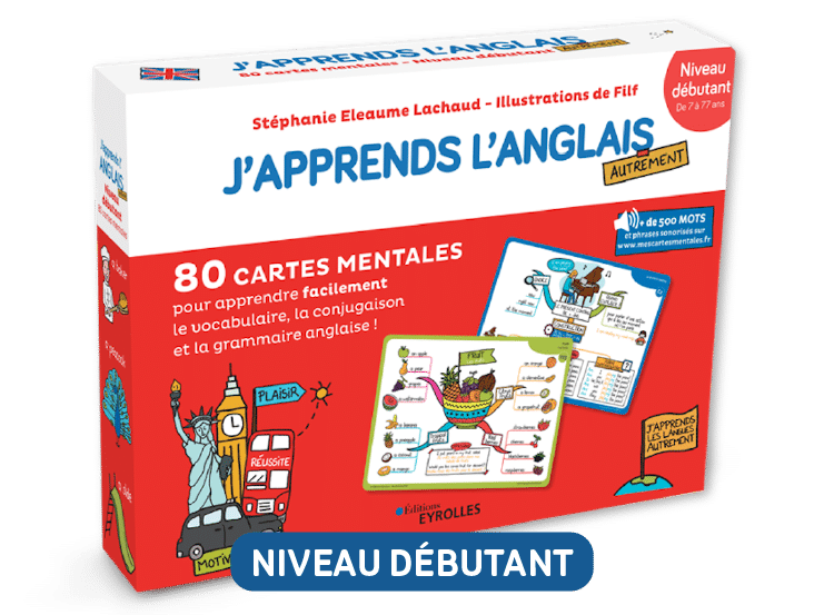 Coffret de 80 cartes mentales pour apprendre l'anglais (débutant)