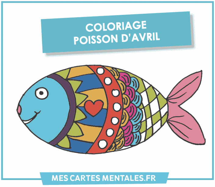 Coloriage Poisson avril