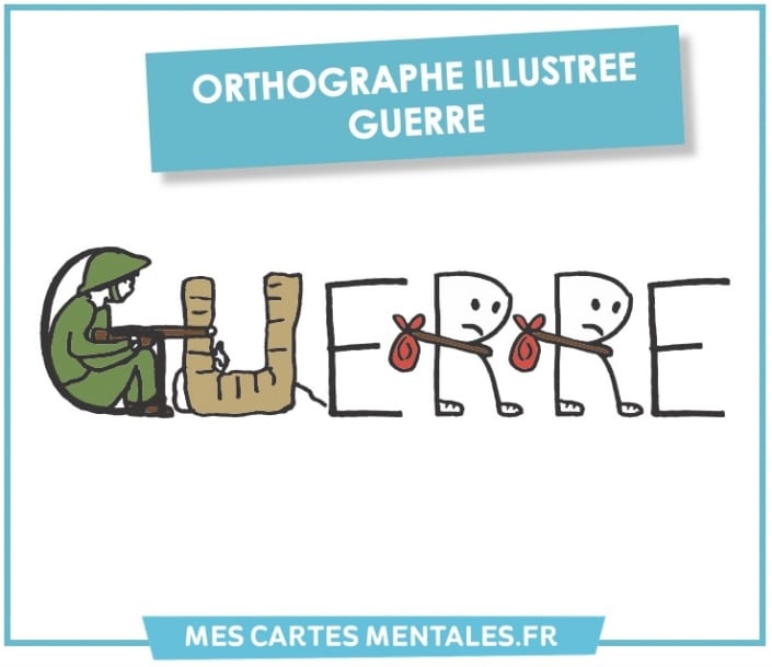 Orthographe illustrée Guerre