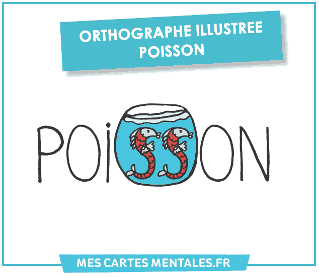 Orthographe illustrée : mot poisson