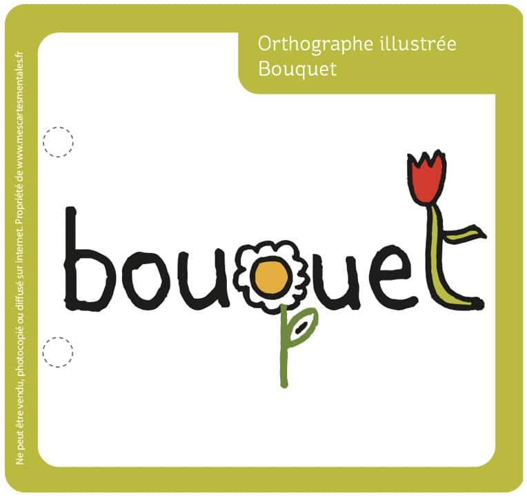 Orthographe illustrée-bouquet à télécharger