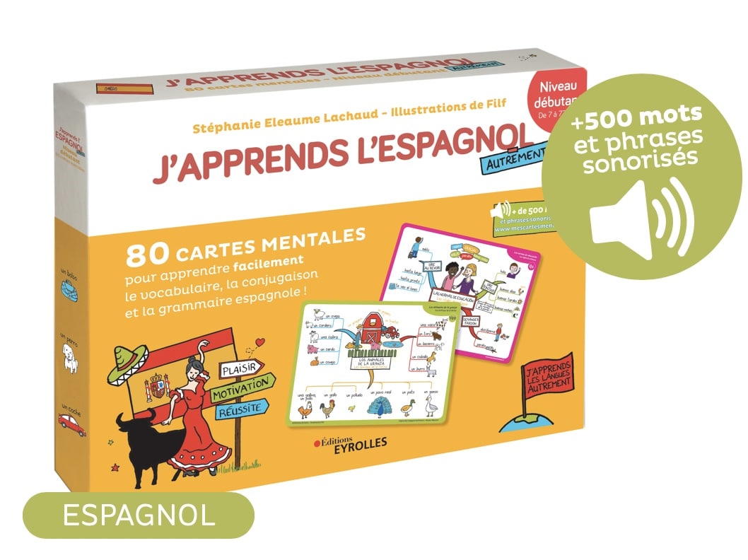 Coffret De 80 Cartes Mentales Pour Apprendre L Espagnol Niveau Debutant