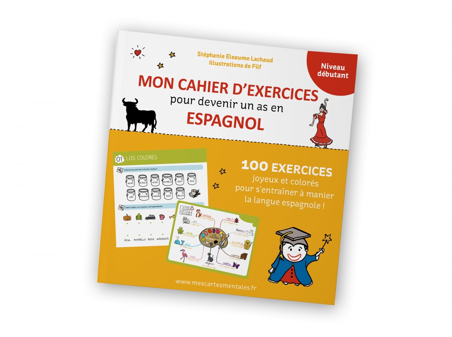 Coffret de 80 cartes mentales pour apprendre l'espagnol (niveau débutant)