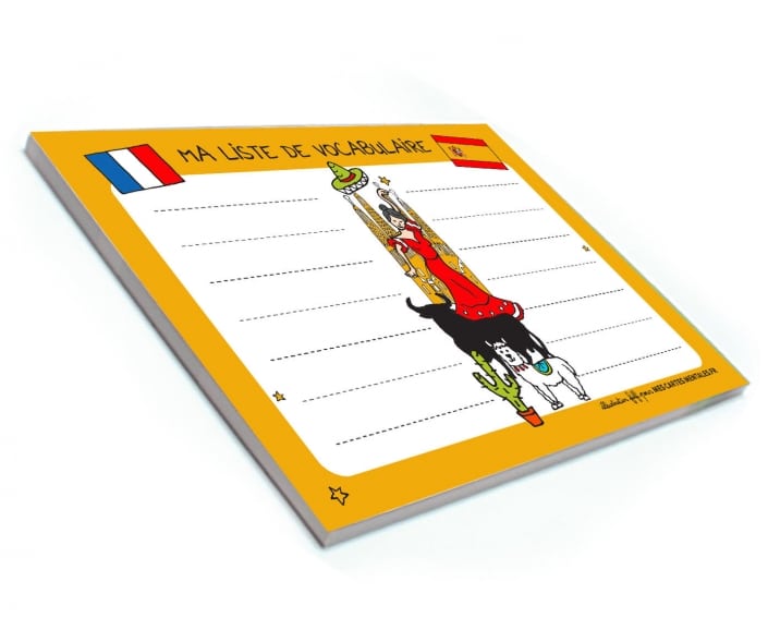 Bloc-note vocabulaire Espagnol Bloc-note vocabulaire Espagnol