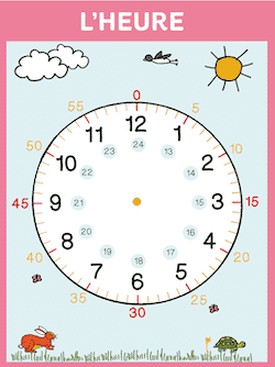 Horloge Lire l'heure