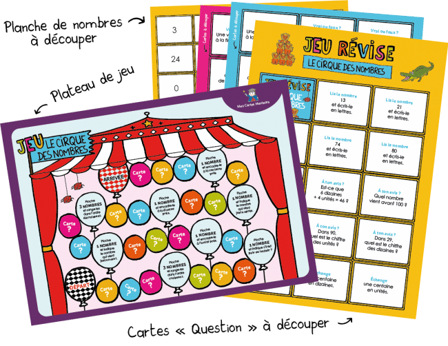 Le cirque des nombres - Jeu révise (imprimé au format A4)