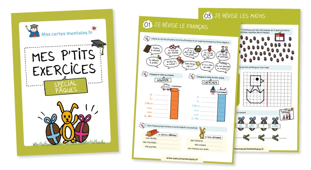 Exercices de Pâques maths français anglais