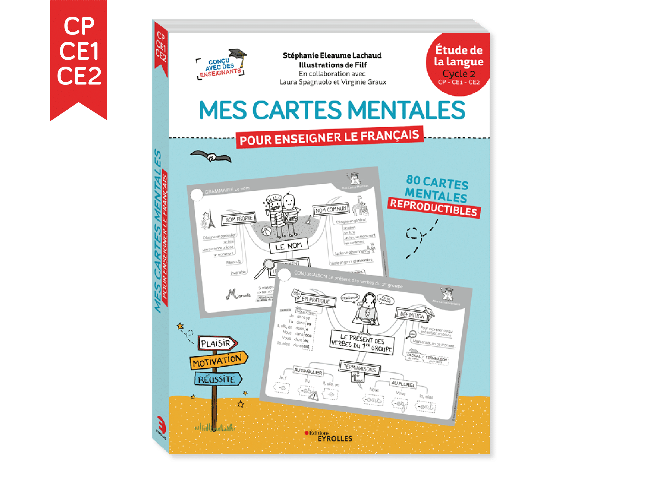 Mes leçons de français CP, CE1, CE2: 50 cartes mentales pour comprendre  facilement la grammaire, l'orthographe, la conjugaison et le vocabulaire. 1