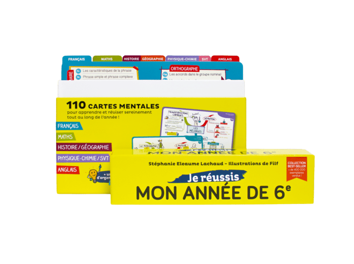 Coffret de 110 cartes mentales pour apprendre et mémoriser ses leçons en 6e