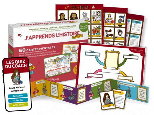 Pack cartes mentales histoire primaire - coffret J'apprends l'histoire autrement