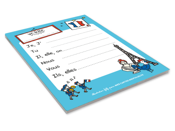 Bloc-notes A6 Je conjugue en français (FLE)