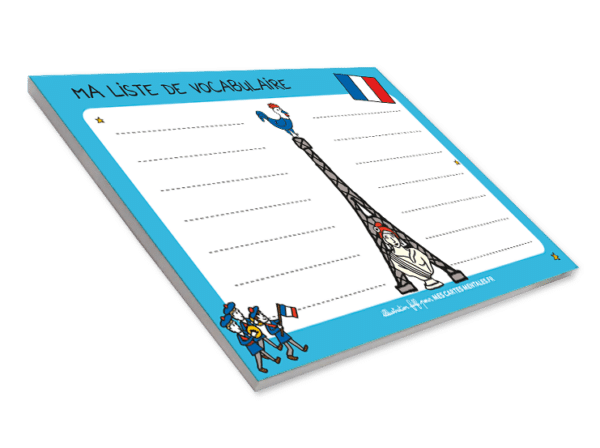 Bloc-notes A6 Mes mots de vocabulaire en français (FLE)