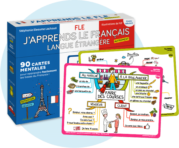 Coffret-FLE-CM Coffret FLE 90 cartes mentales pour apprendre le français langue étrangère