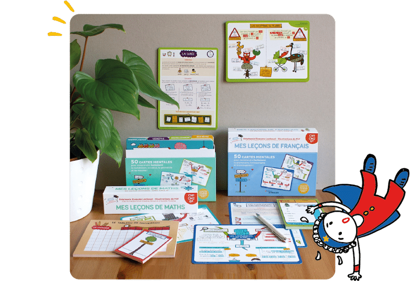 Cartes mentales maths CM1 CM2 - coffret primaire