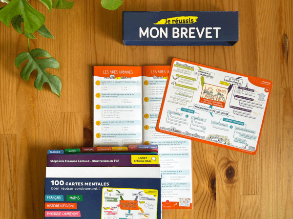 Carte mentale niveau 3e sur les aires urbaines et quiz de révision associée pour réussir l'épreuve d'histoire-géographie du brevet