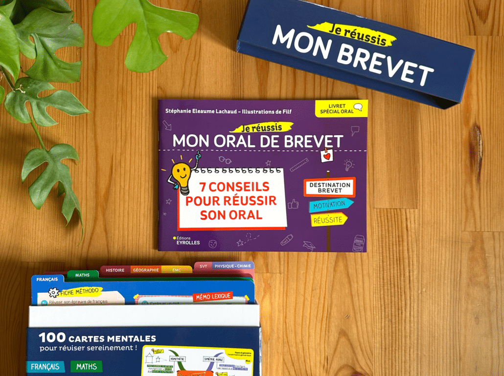 Livret de 7 conseils pour réussir l'oral du brevet inclus dans le coffret "Je réussis mon brevet" de Stéphanie Eleaume-Lachaud et Filf aux éditions Eyrolles