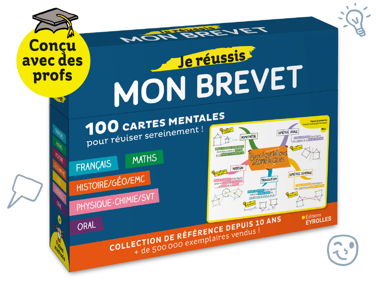 Coffret de cartes mentales Je réussis mon brevet