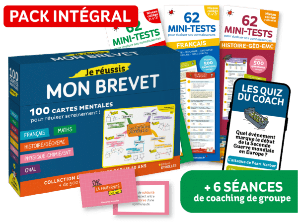 Pack Integral de cartes mentales Je réussis mon brevet