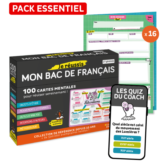 Pack essentiel fiches de révision bac de français