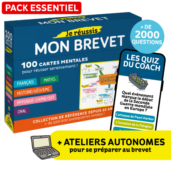 Pack coffret + quiz (en ligne) Je réussis mon brevet 2027 (3ᵉ)