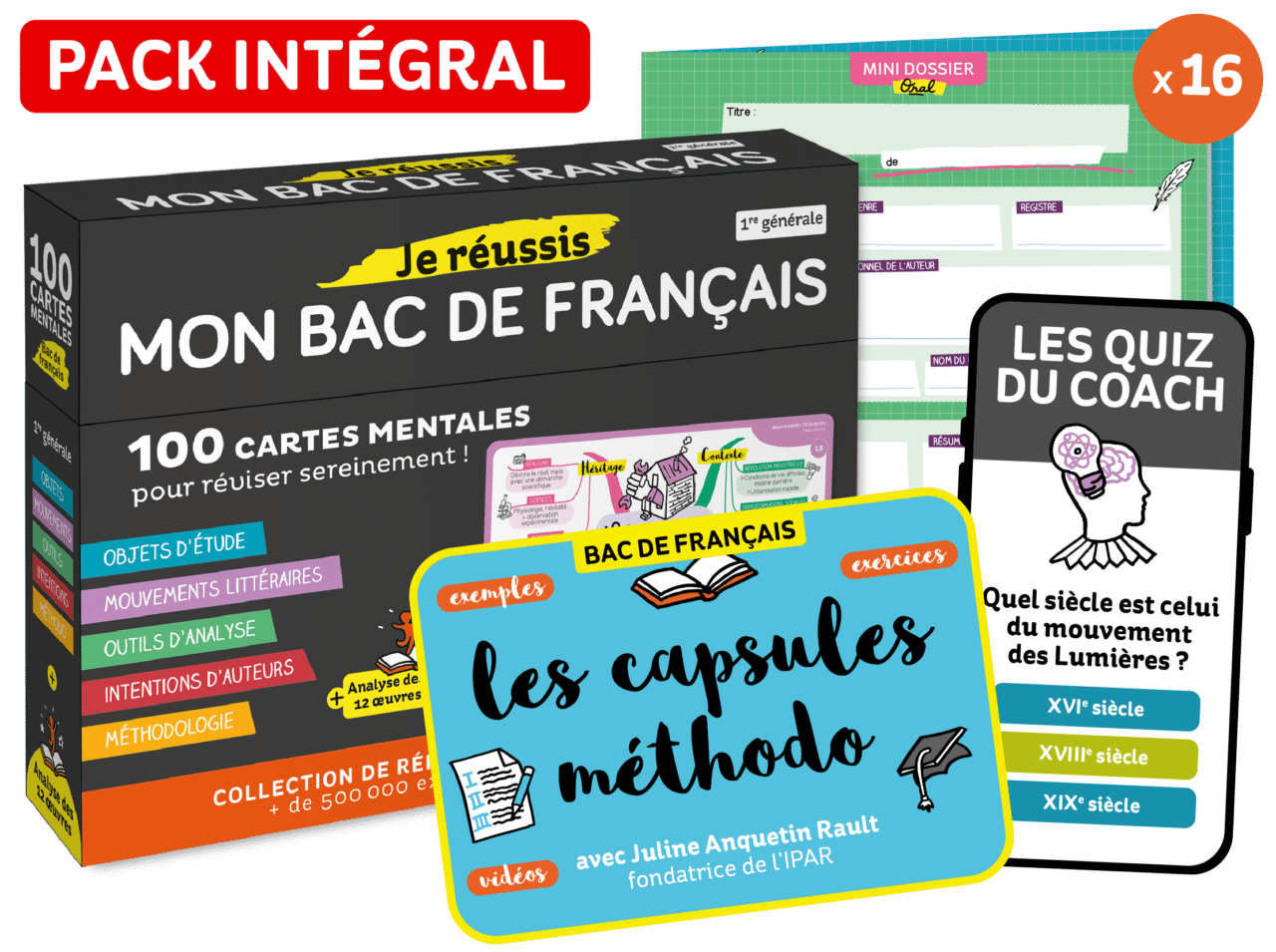 Pack-integral-coffret-fiches-de révision bac-de-francais