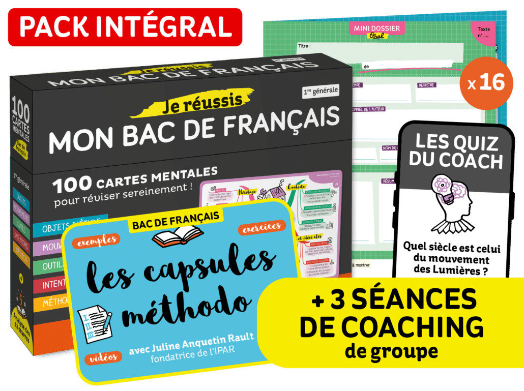 Pack-integral-coffret-fiches-bac-de-francais Pack intégral coffret de cartes mentales pour réussir son bac de français