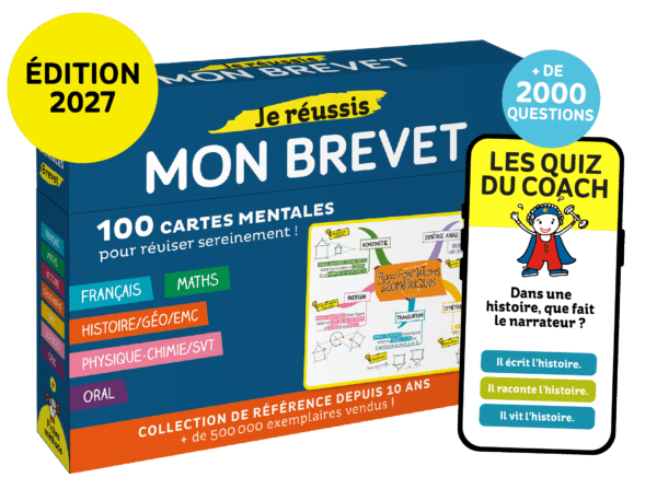 Pack coffret de cartes mentales brevet 2027 + quiz en ligne