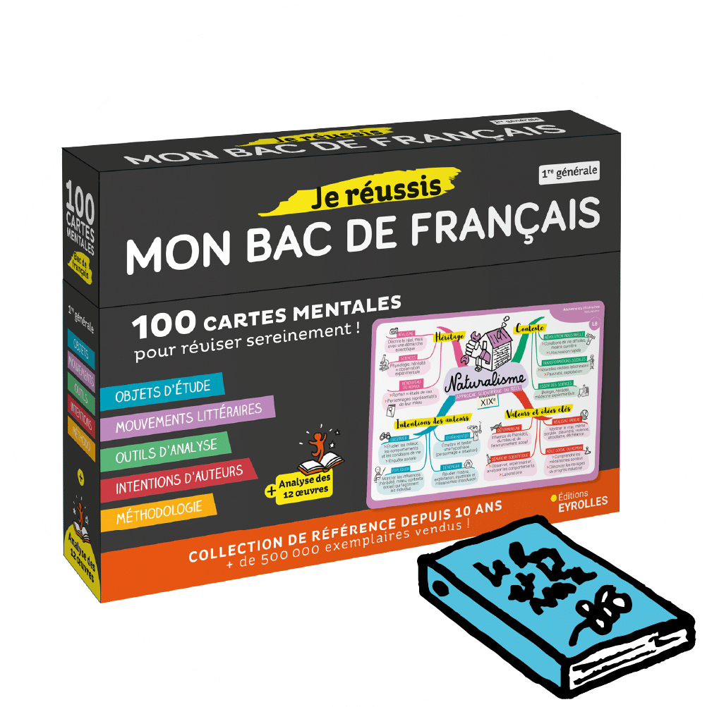 Coffret de 100 cartes mentales niveau 1ère pour réussir son bac de français
