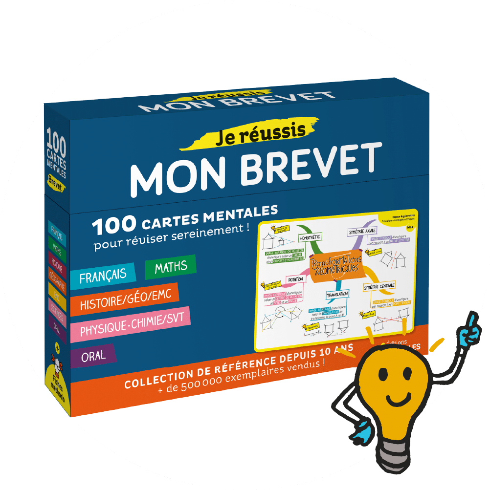 Coffret de 100 cartes mentales niveau 3e pour réussir son brevet